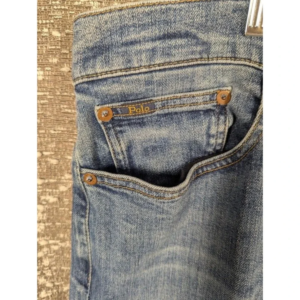 Polo Ralph Lauren‎ Skinny Blue Wash Denim Jeans Men's 32x34